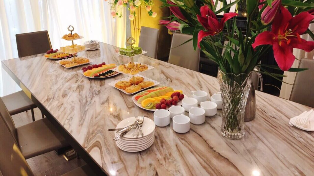 tiệc nhẹ tại nhà dd